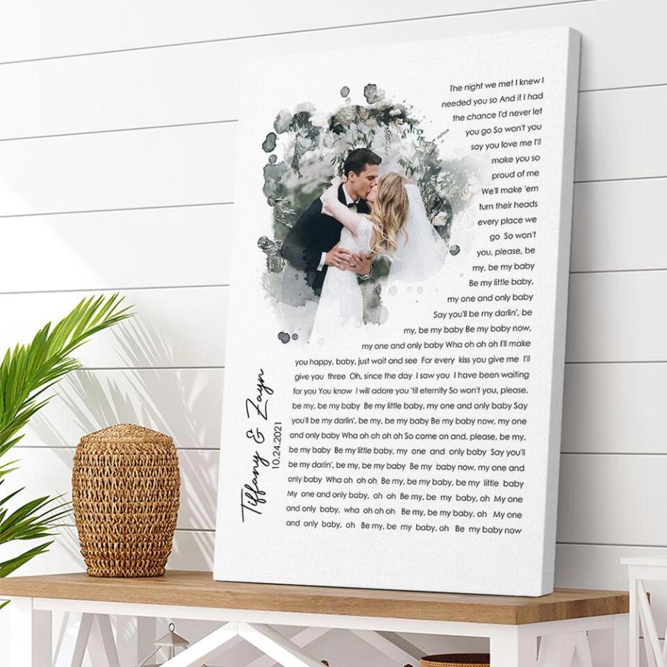 Time Fade Away Meaningful Song Lyrics Custom Canvas Poster Anniversary Gift For Couples