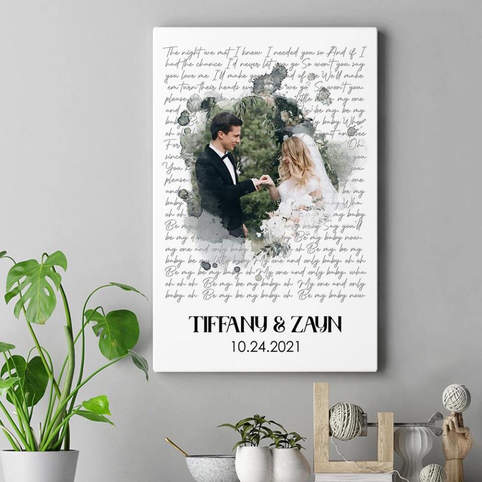 Time Fade Away Meaningful Song Lyrics Custom Canvas Poster Anniversary Gift For Couples