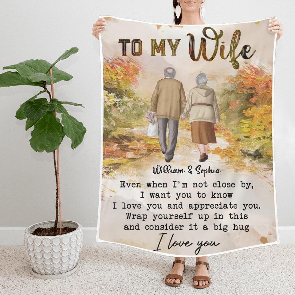 50 Birthday/ Anniversary Gift for Her/Wife - Personalized Fleece Blanket for Husband and Wife - 209IHNNPBL640
