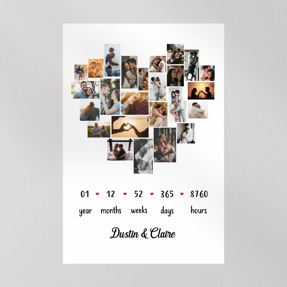 Photo Year Months Weeks Days And Hourst Personalized Poster/Canvas