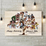 Tree Of Love Photo Collage - Personalized Canvas/Poster