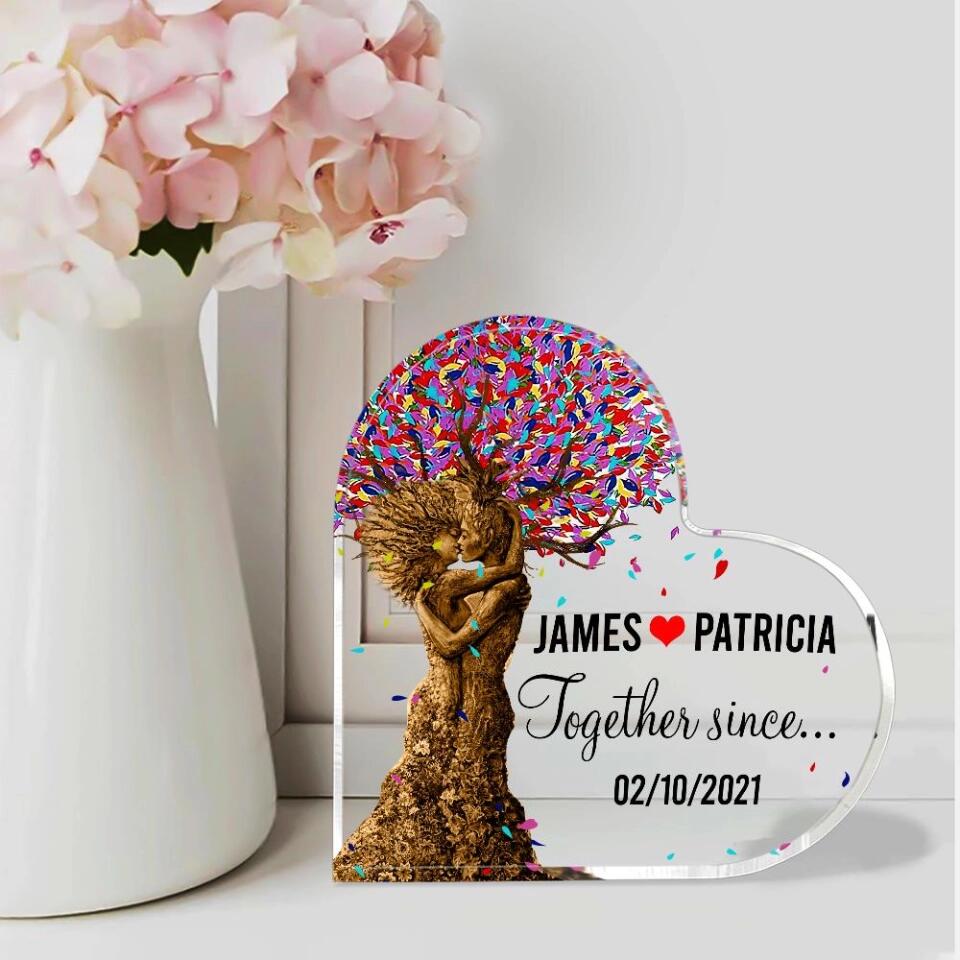Together Since Custom Acrylic Plaque Anniversary Gift For Couples