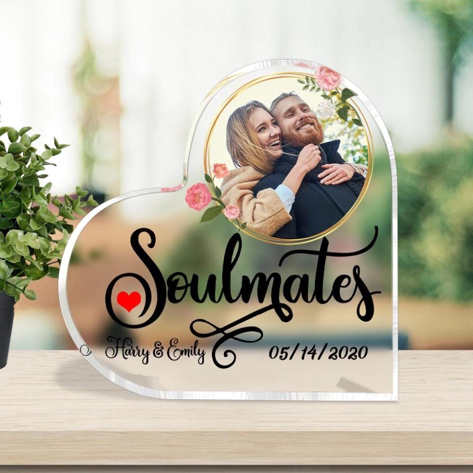 Soulmates Custom Name-Best Personalized Heart Shape Acrylic Gift For Anniversary Girlfriends Boyfriends Husband And Wife-209IHNTHAP670