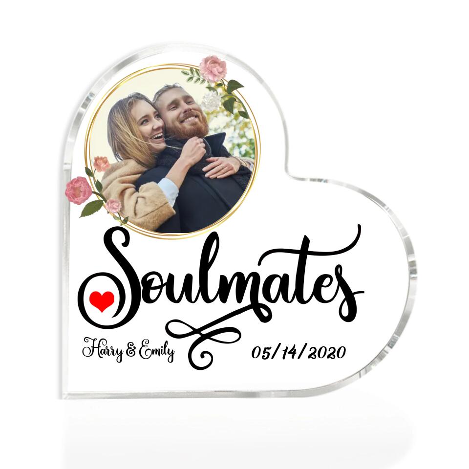 Soulmates Custom Name-Best Personalized Heart Shape Acrylic Gift For Anniversary Girlfriends Boyfriends Husband And Wife-209IHNTHAP670