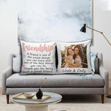 A Friend Is One Of The Nicest Things Custom Text And Photo Pillow - Best Gift for Friend, Bestie - 209IHNTHPI695