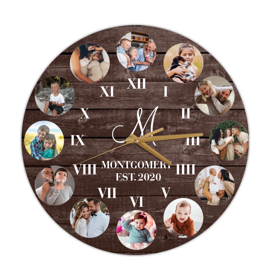 Keeping Memory Together - Housewarming Gifts - Custom Wall Clock - Anniversary Gifts