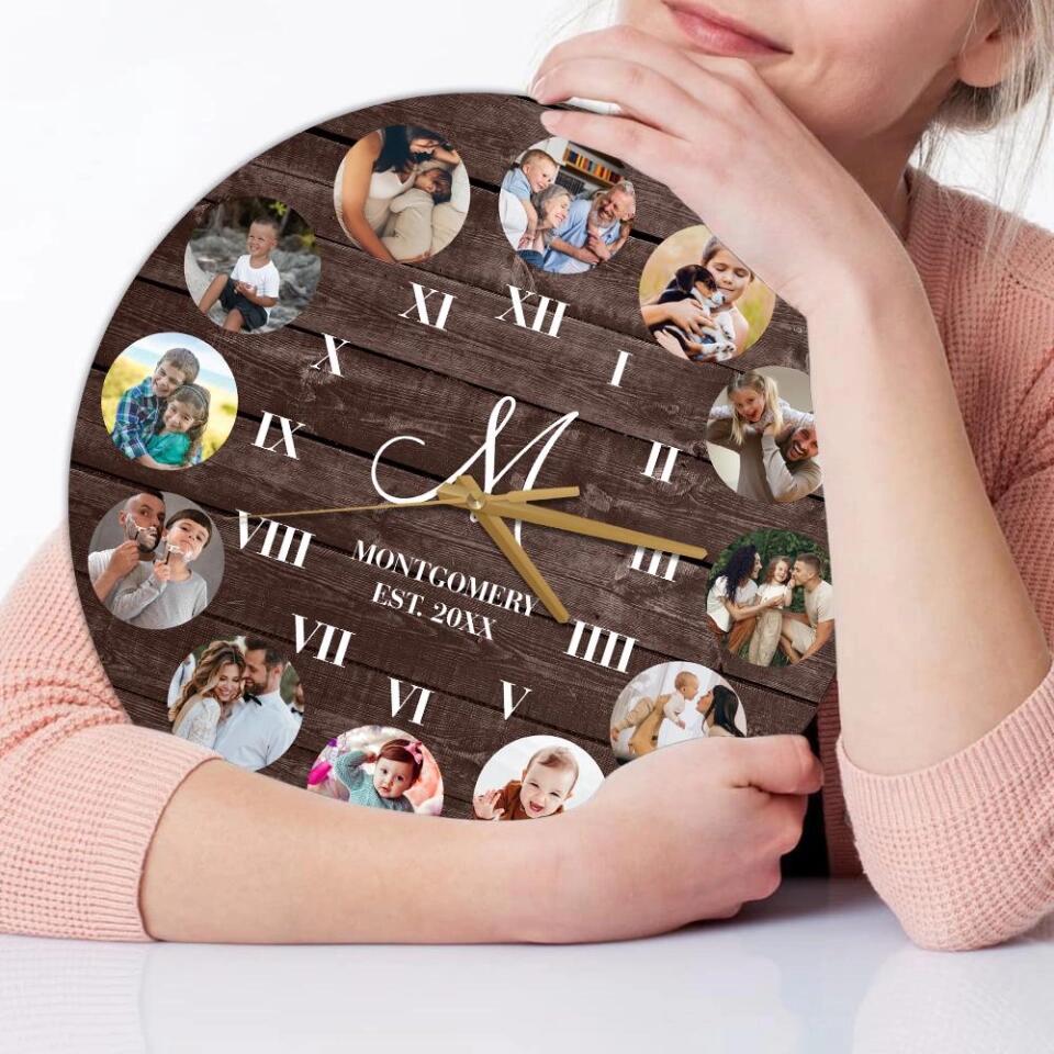 Keeping Memory Together - Housewarming Gifts - Custom Wall Clock - Anniversary Gifts