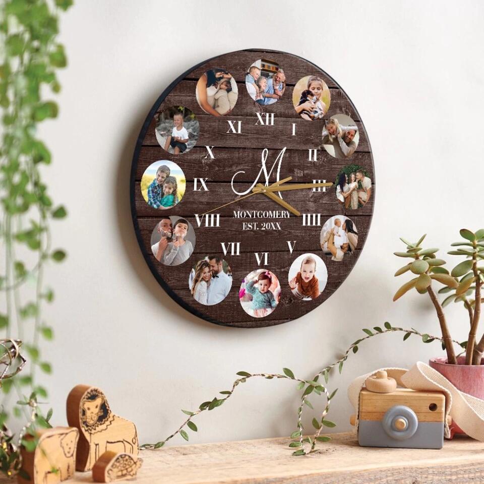 Keeping Memory Together - Housewarming Gifts - Custom Wall Clock - Anniversary Gifts