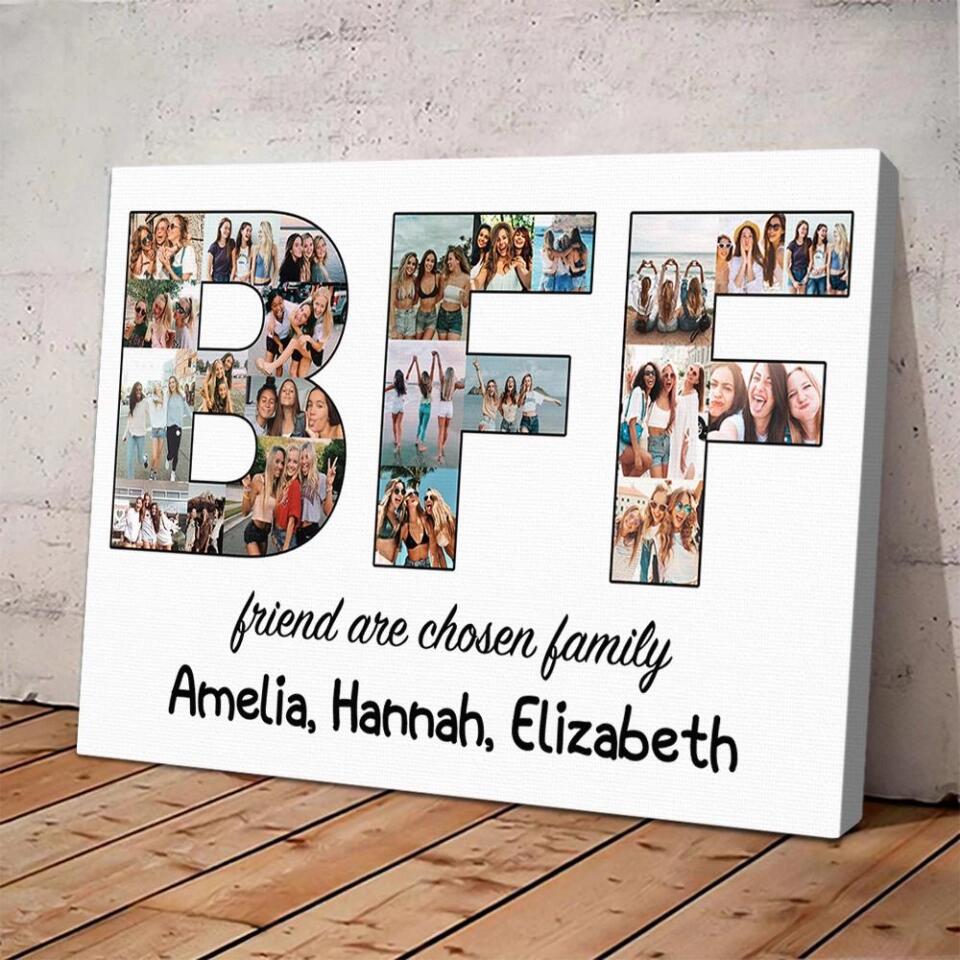 BFF Friends Are Chosen Family Custom Canvas Poster Gift For Friends