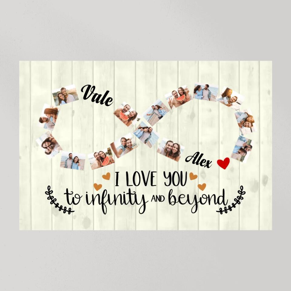 I Love You To Infinity And Beyond Custom Canvas Poster Anniversary Gift For Couples