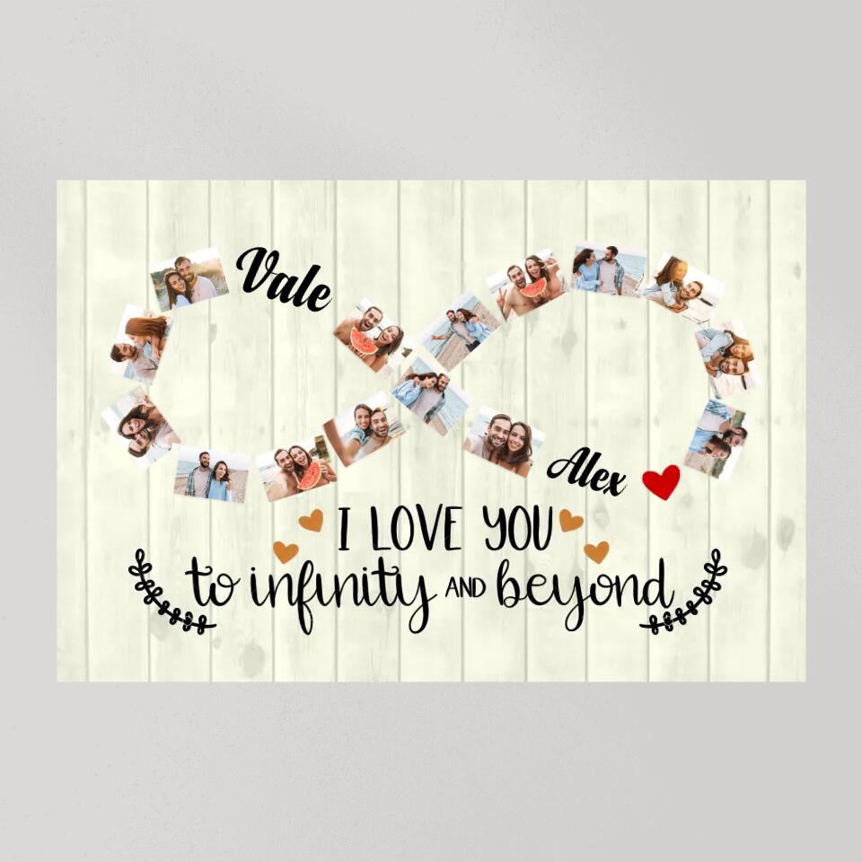 I Love You To Infinity And Beyond Custom Canvas Poster Anniversary Gift For Couples