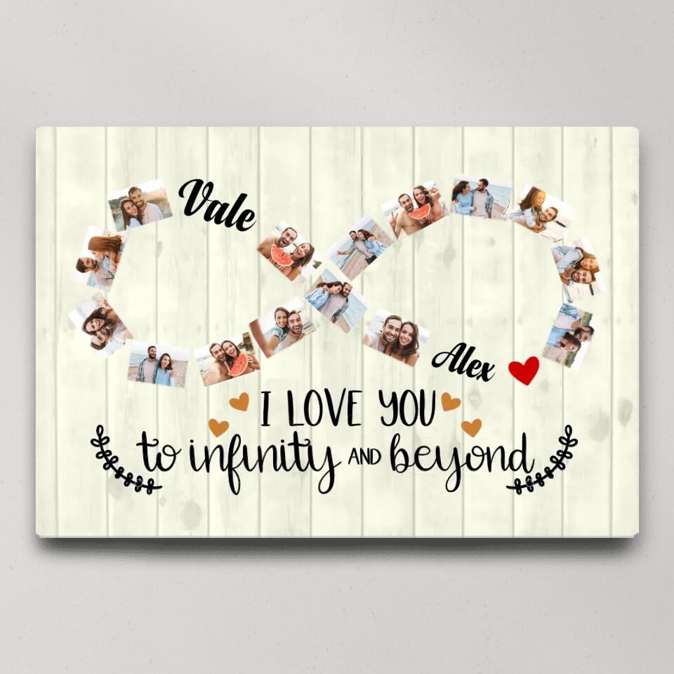 I Love You To Infinity And Beyond Custom Canvas Poster Anniversary Gift For Couples