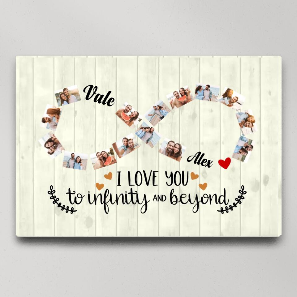 I Love You To Infinity And Beyond Custom Canvas Poster Anniversary Gift For Couples