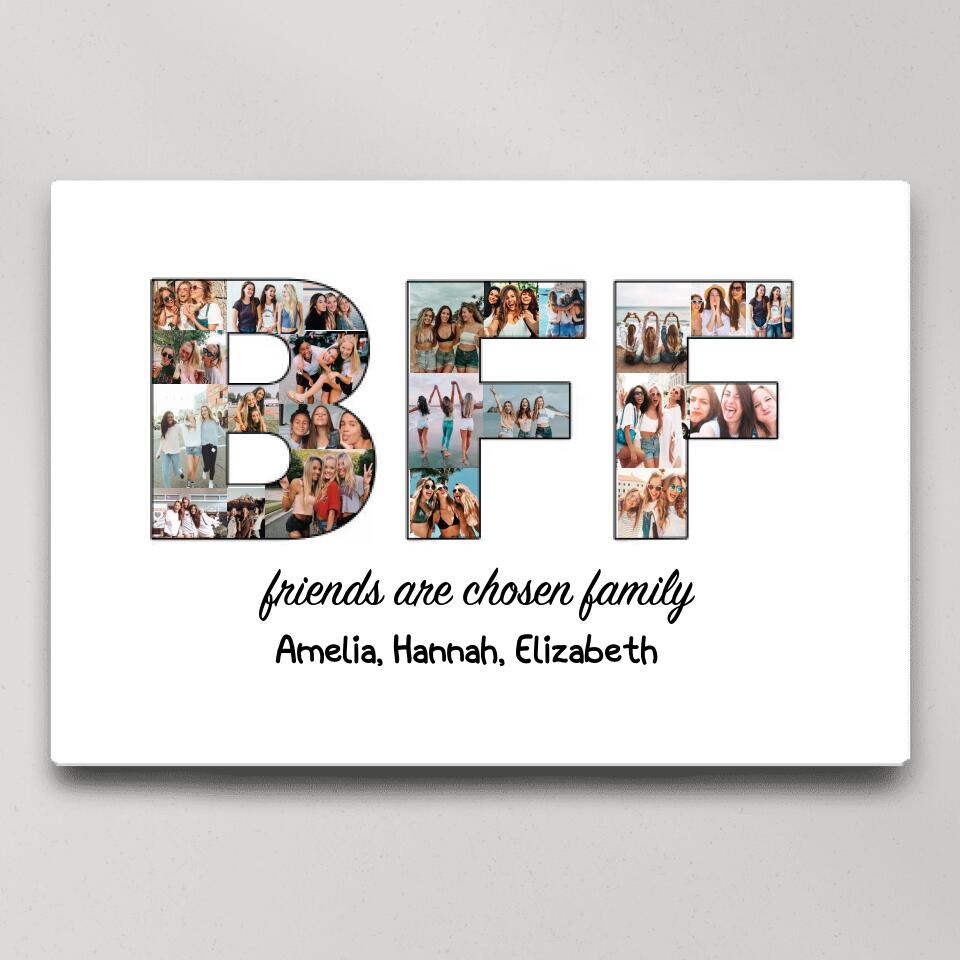 BFF Friends Are Chosen Family Custom Canvas Poster Gift For Friends