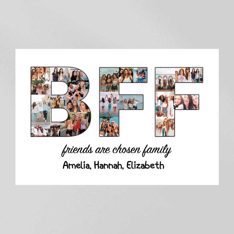 BFF Friends Are Chosen Family Custom Canvas Poster Gift For Friends