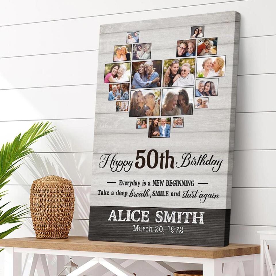 Every Day Is A New Beginning Custom Canvas Poster Birthday Gift For Parents