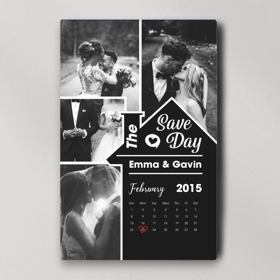 Save The Day Custom Canvas Poster Wedding Gift For Couples