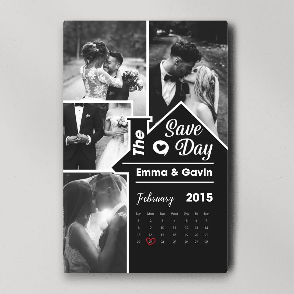 Save The Day Custom Canvas Poster Wedding Gift For Couples
