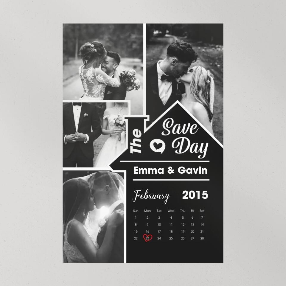 Save The Day Custom Canvas Poster Wedding Gift For Couples