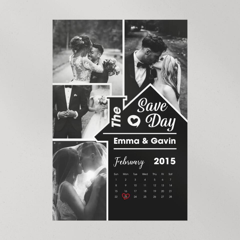 Save The Day Custom Canvas Poster Wedding Gift For Couples