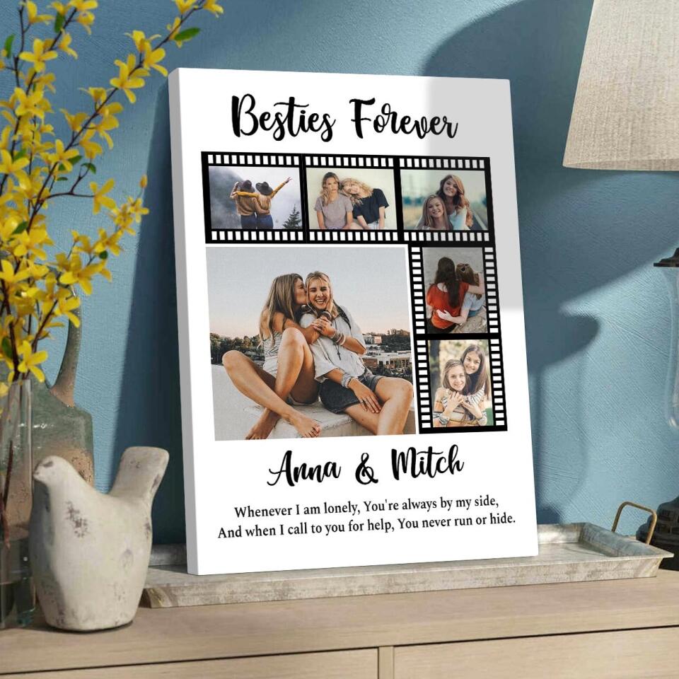 Besties Forever Custom Canvas Poster Anniversary Gift For Friends