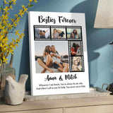 Besties Forever - Personalized Canvas/Poster for Besties/Best Friends/BFF - Custom Photo - 210ICNNPCA031