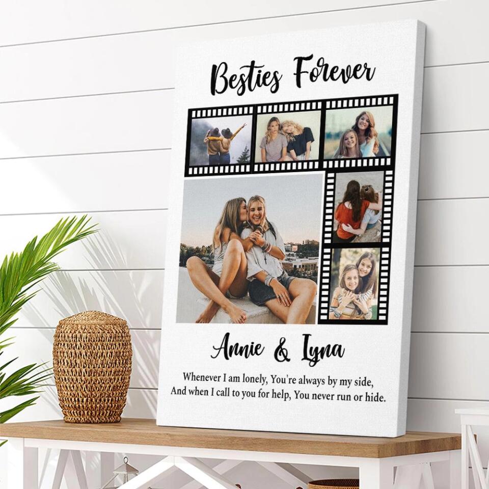 Besties Forever Custom Canvas Poster Anniversary Gift For Friends