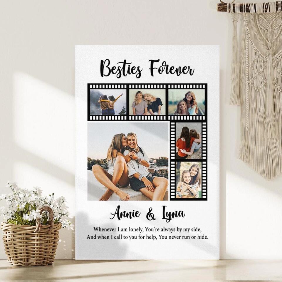 Besties Forever - Personalized Canvas/Poster for Besties/Best Friends/BFF - Custom Photo - 210ICNNPCA031