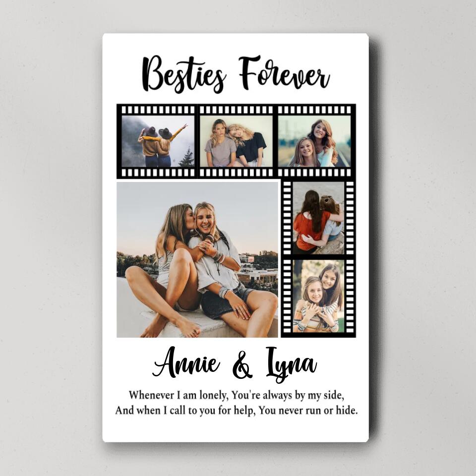 Besties Forever Custom Canvas Poster Anniversary Gift For Friends