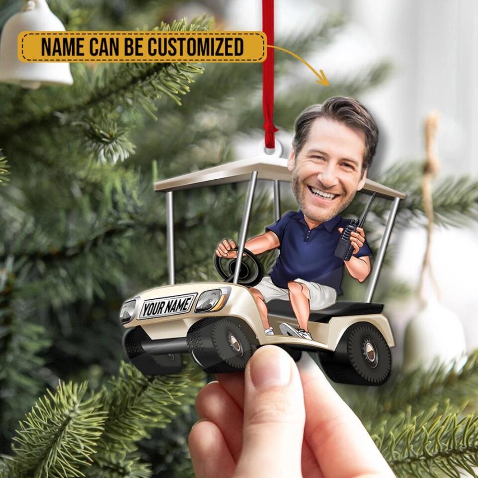 Personalized Gift for Golfer - Custom Shape Acrylic Ornament - Add Your Photo - Funny Christmas Gift for Golf Lover - Golfer's Keepsake