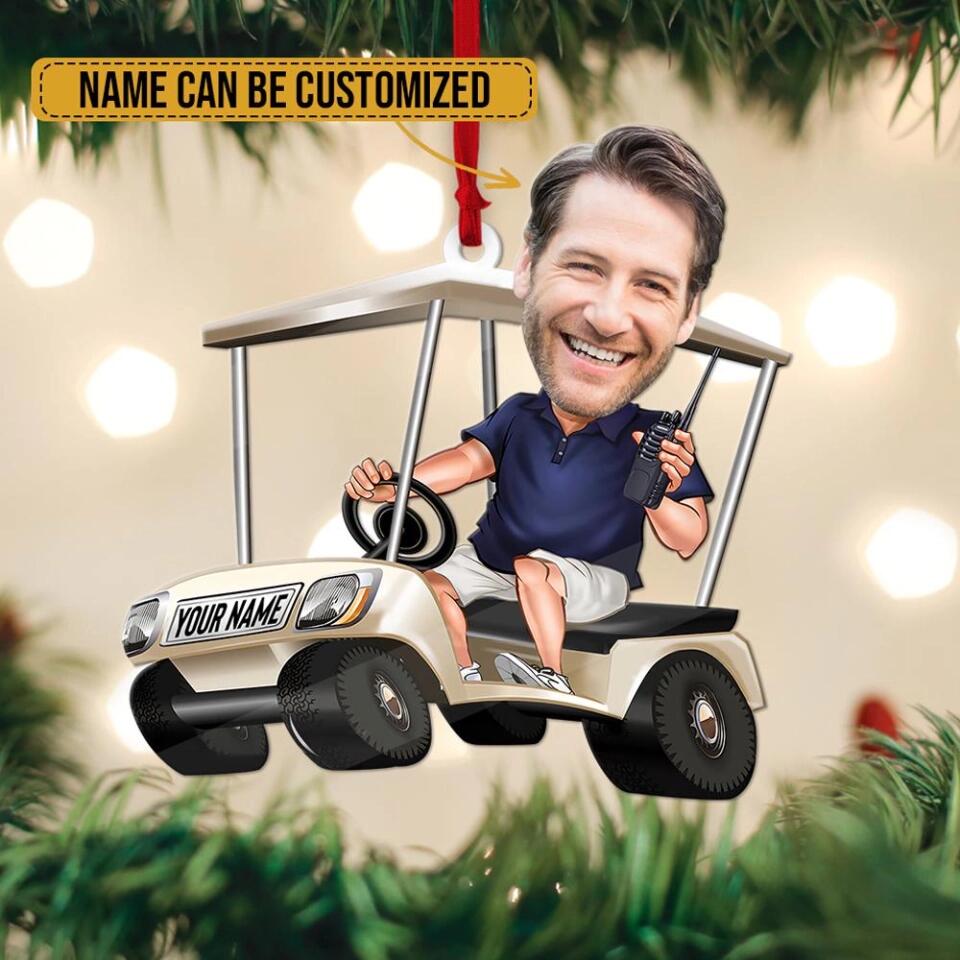 Personalized Gift for Golfer - Custom Shape Acrylic Ornament - Add Your Photo - Funny Christmas Gift for Golf Lover - Golfer's Keepsake