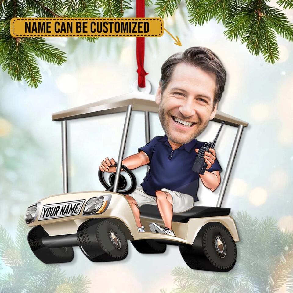Personalized Gift for Golfer - Custom Shape Acrylic Ornament - Add Your Photo - Funny Christmas Gift for Golf Lover - Golfer's Keepsake