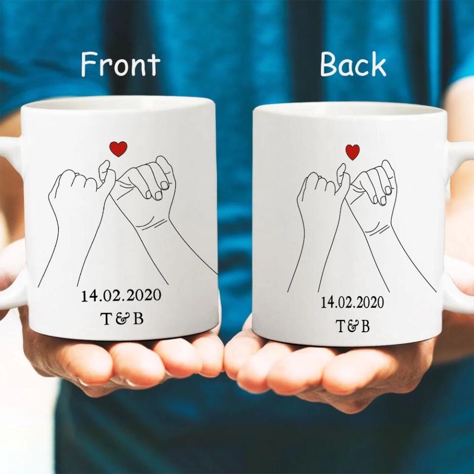 Personalized Valentine Gifts - Custom Gifts for Couple Mug 3 Styles - Personalized White Mug