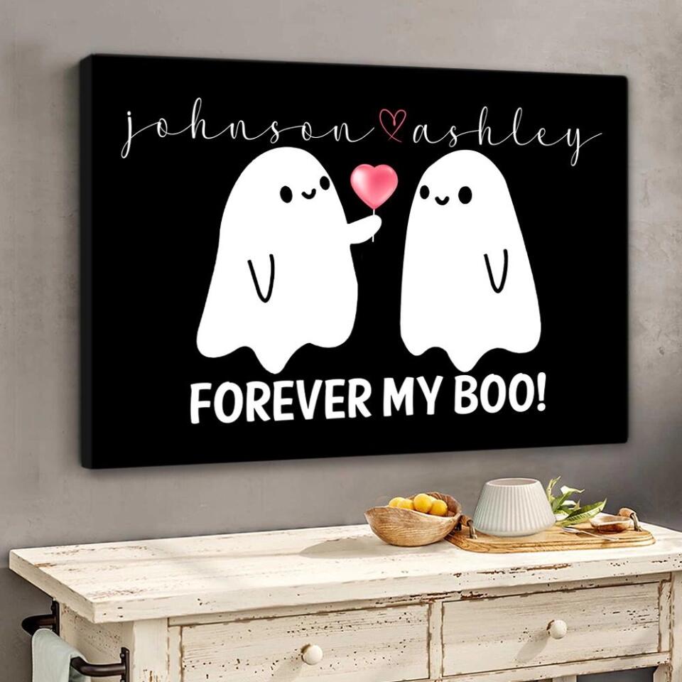 Forever My Boo Custom Canvas Poster Halloween Gift For Couples