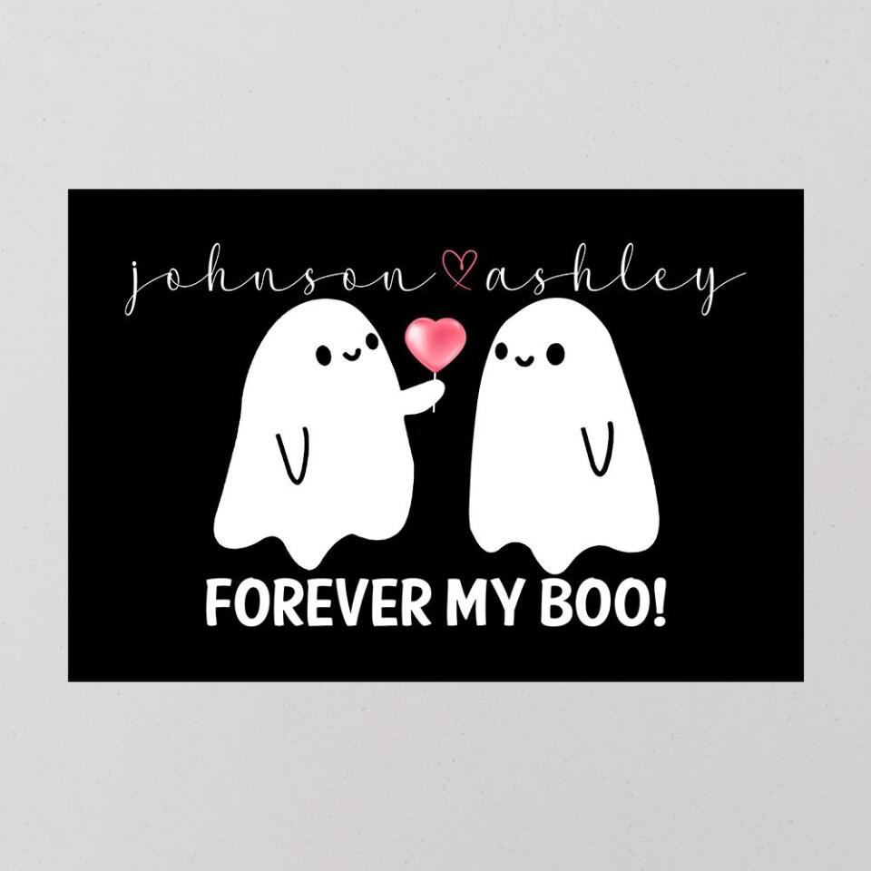 Forever My Boo Custom Canvas Poster Halloween Gift For Couples