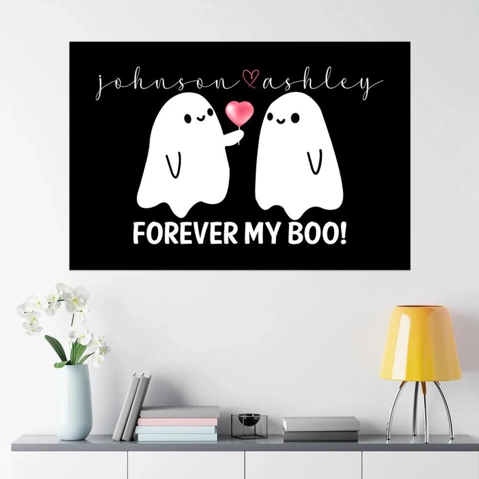 Forever My Boo Custom Canvas Poster Halloween Gift For Couples