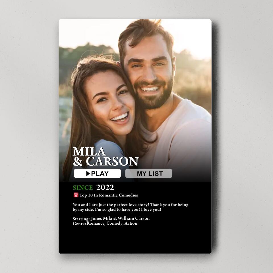 You And I Are Just A Perfect Love Story Custom Canvas Poster Anniversary Gifts