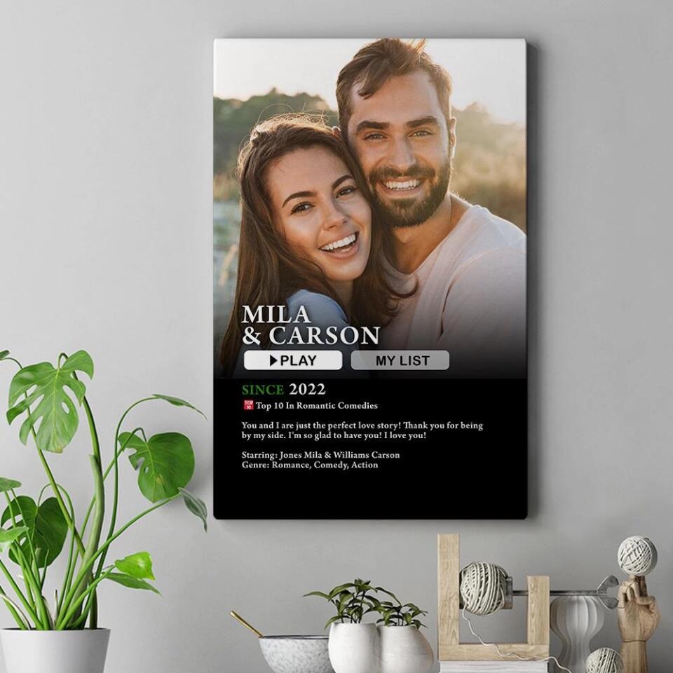 You And I Are Just A Perfect Love Story Custom Canvas Poster Anniversary Gifts