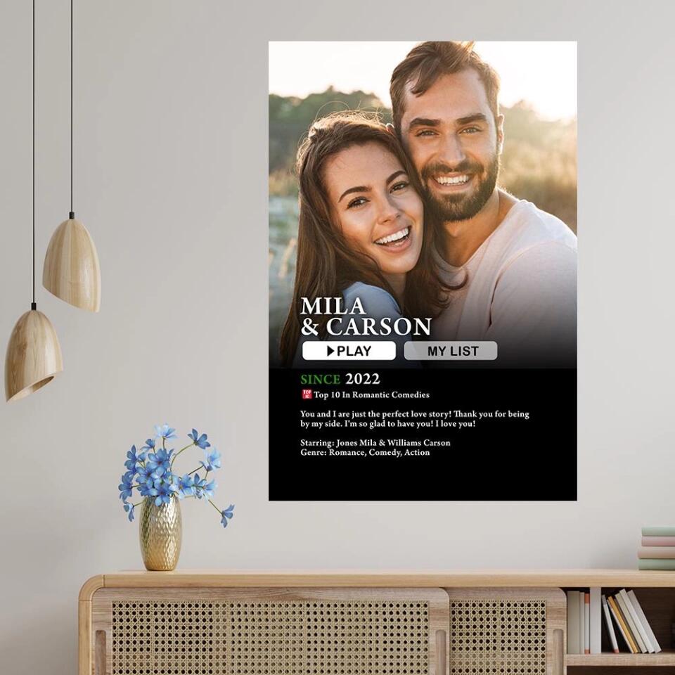You And I Are Just A Perfect Love Story Custom Canvas Poster Anniversary Gifts