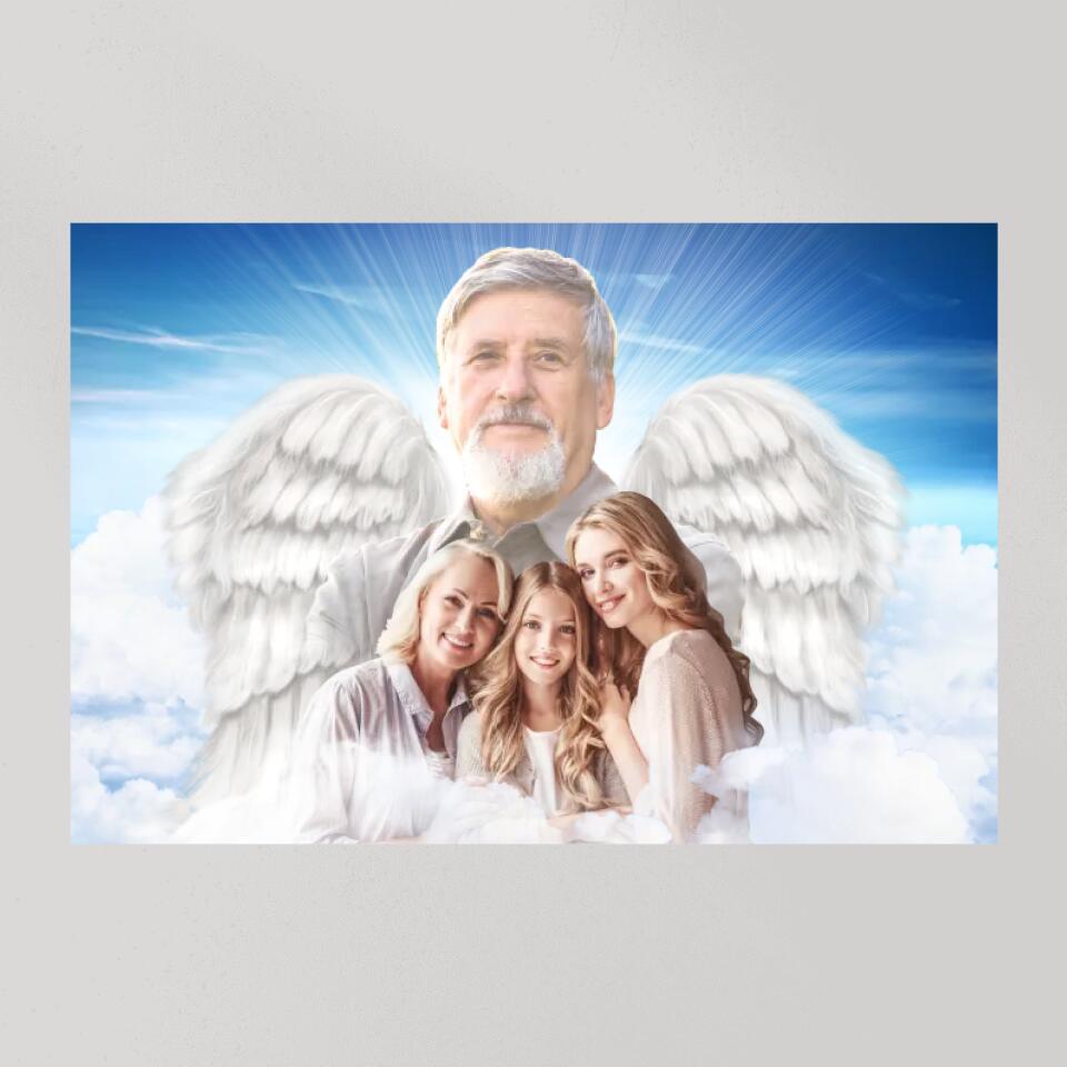 Angel Wings Loss Husband Custom Canvas Poster Memorial Gifts