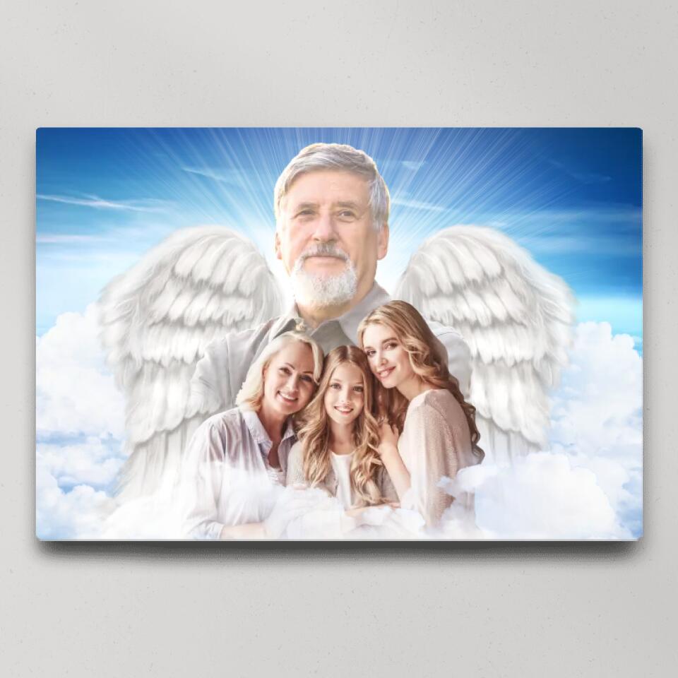 Angel Wings Loss Husband Custom Canvas Poster Memorial Gifts
