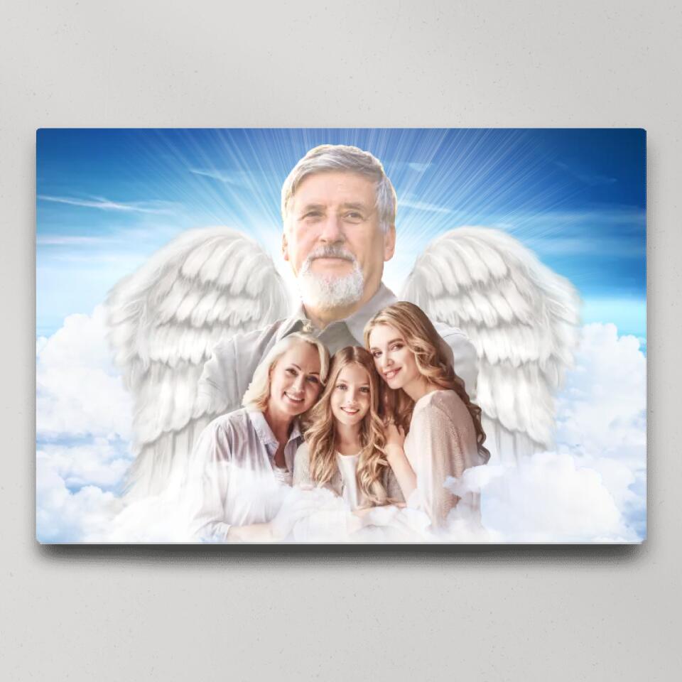 Angel Wings Loss Husband Custom Canvas Poster Memorial Gifts
