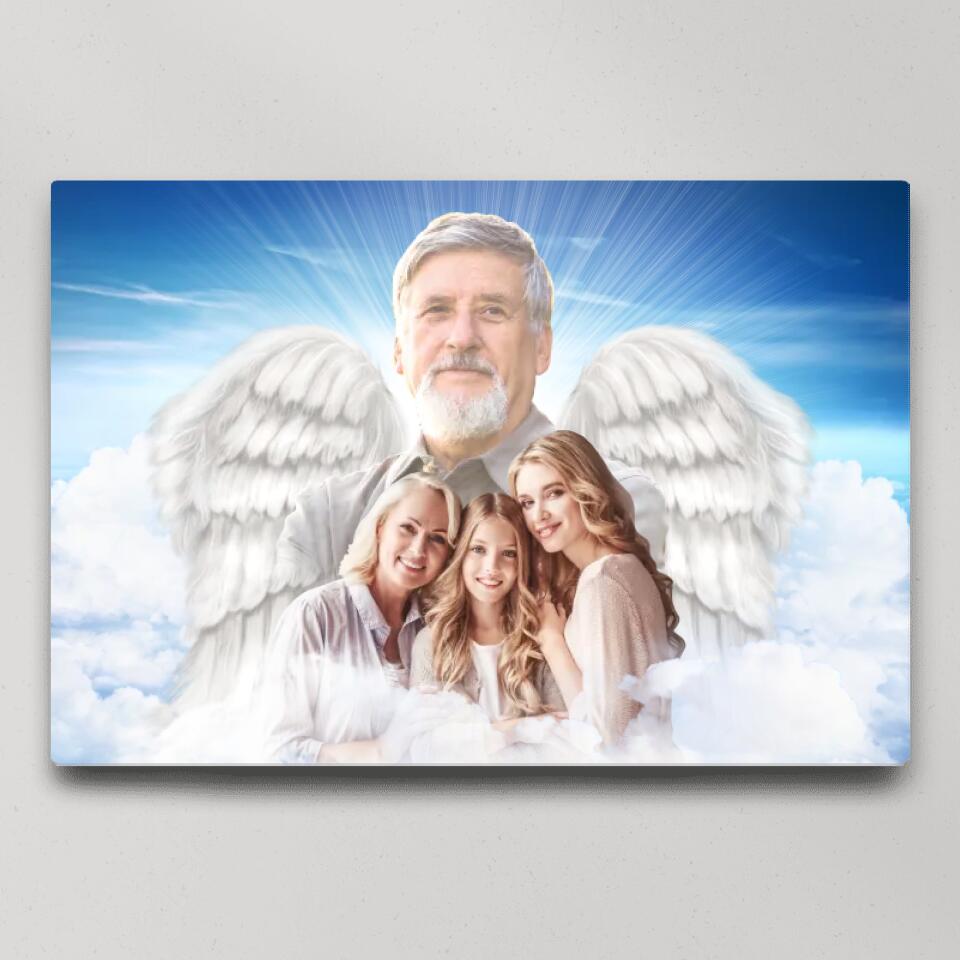 Angel Wings Loss Husband Custom Canvas Poster Memorial Gifts