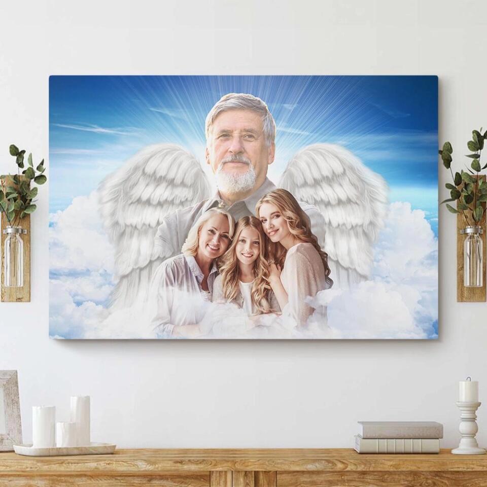Meaningful Memorial Gift Loss Husband - Personalized Canvas Poster - 209IHNBNCA658