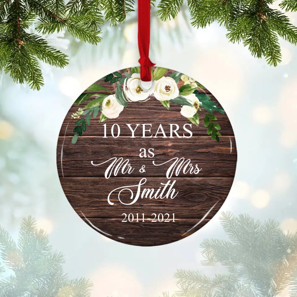 You and Me Forever and Always Custom Name and Photo Ornament