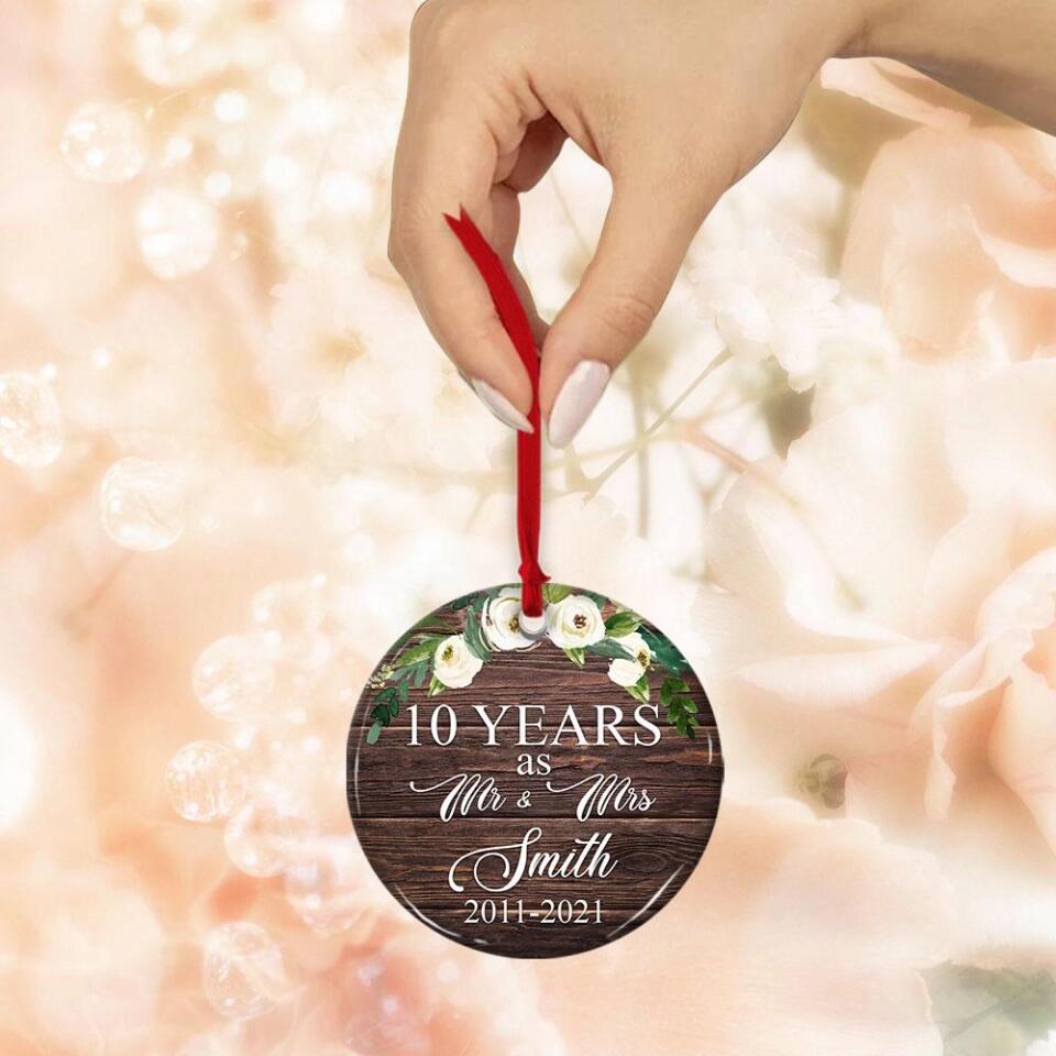 You and Me Forever and Always Custom Name and Photo Ornament