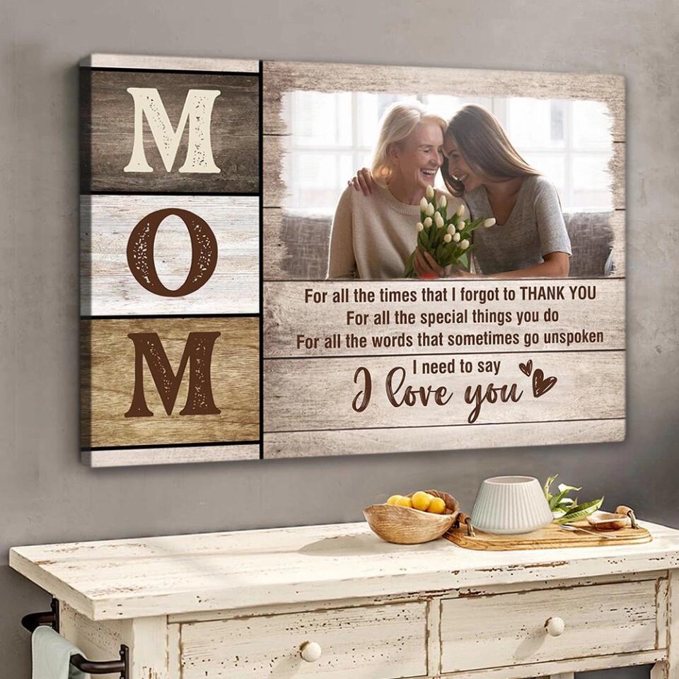 Mom I Need To Say I Love You - Personalized Canvas Poster - Best Gift for Mommy On Birthday Mother's day Christmas Anniversary - 210IHNNPCA719