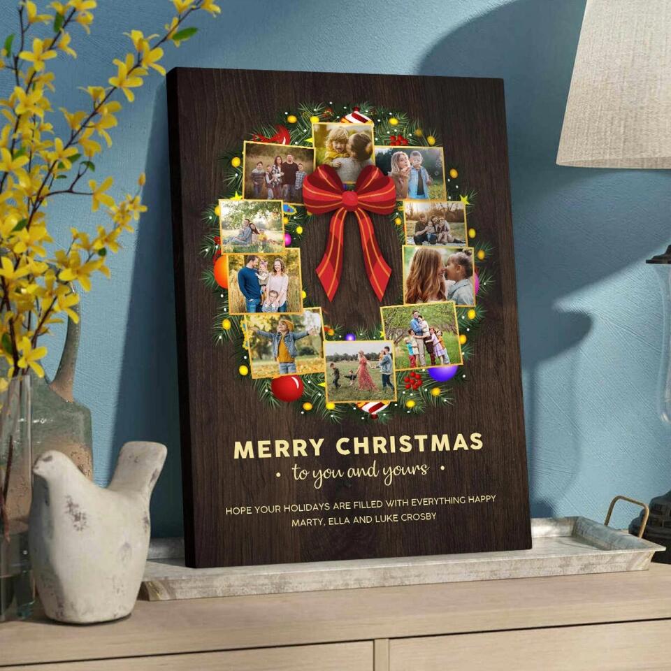 Merry Christmas To You And Yours Custom Canvas Poster Christmas Gifts