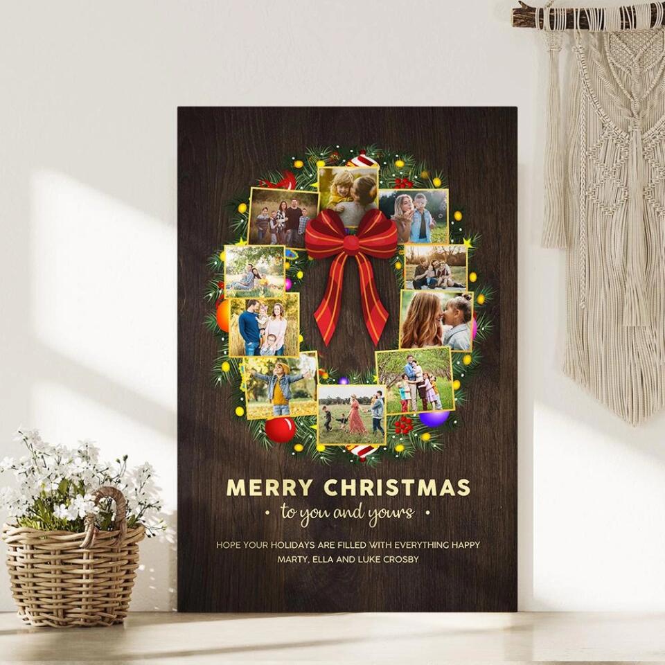 Merry Christmas To You And Yours Custom Canvas Poster Christmas Gifts