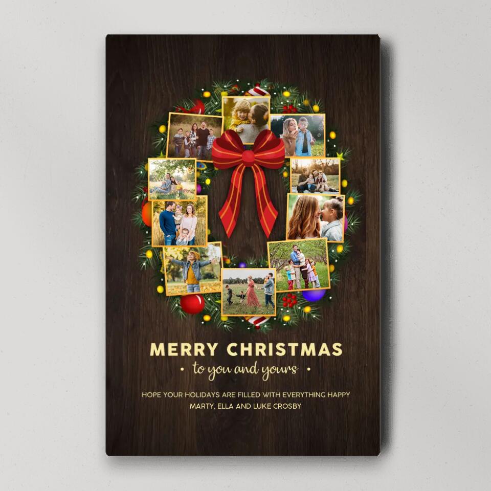 Merry Christmas To You And Yours - Personalized Poster Canvas - Gift For Family On Christmas